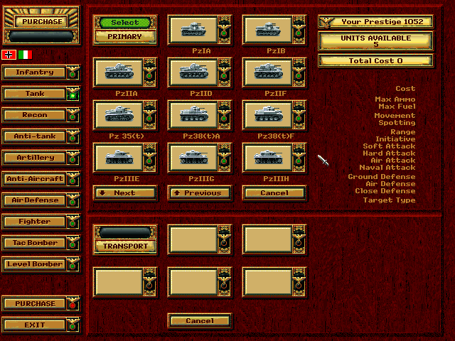 Panzer General screenshot 3 for 3DO